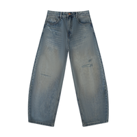 Rifted Men's Distressed Barrel Leg Jeans