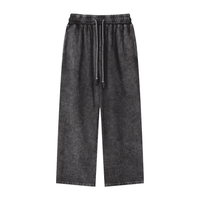 Rifted Snow Washed Straight Leg Pants