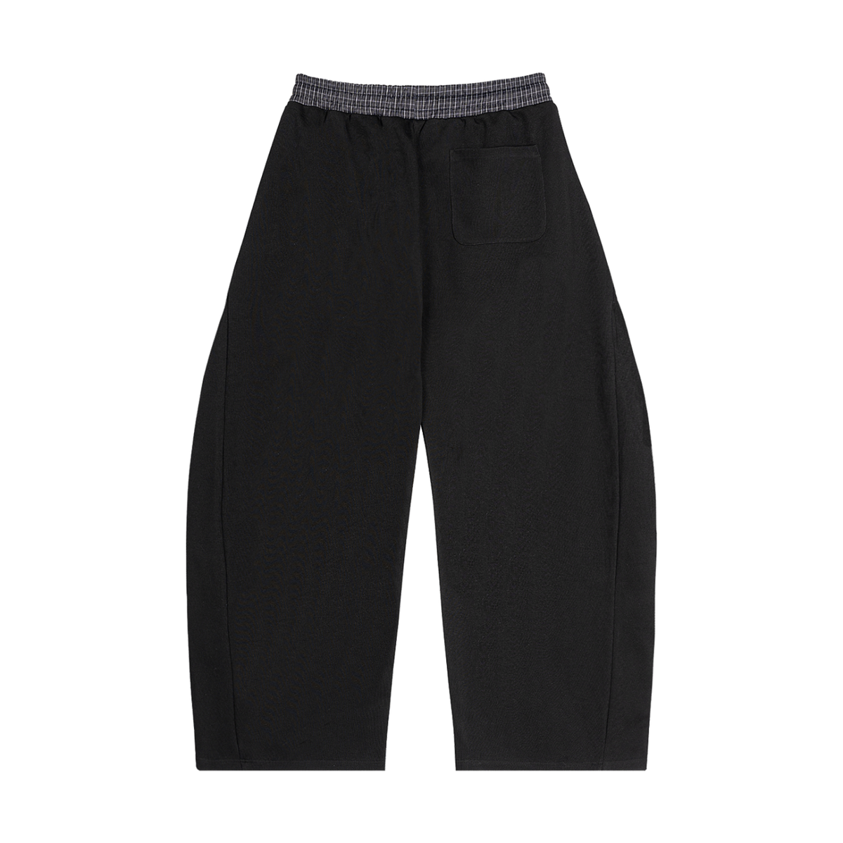 Rifted Plaid Waistband Barrel Sweatpants