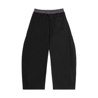 Rifted Plaid Waistband Barrel Sweatpants