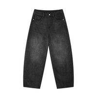 Rifted Men's Sun Fade Vintage Wash Barrel Leg Jeans