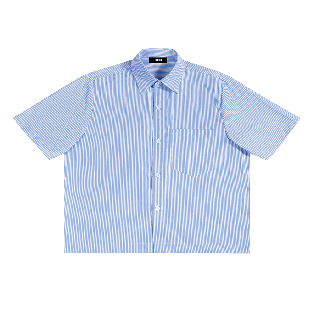 Rifted Oversized Vertical Stripe Boxy T-Shirt