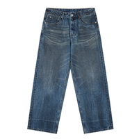 Rifted Vintage Wash Baggy Denim Jeans