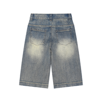 Rifted Vintage Wash Baggy Denim Shorts