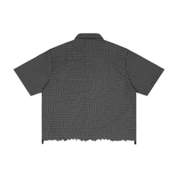 Rifted Unisex Distressed Plaid Boxy Shirt