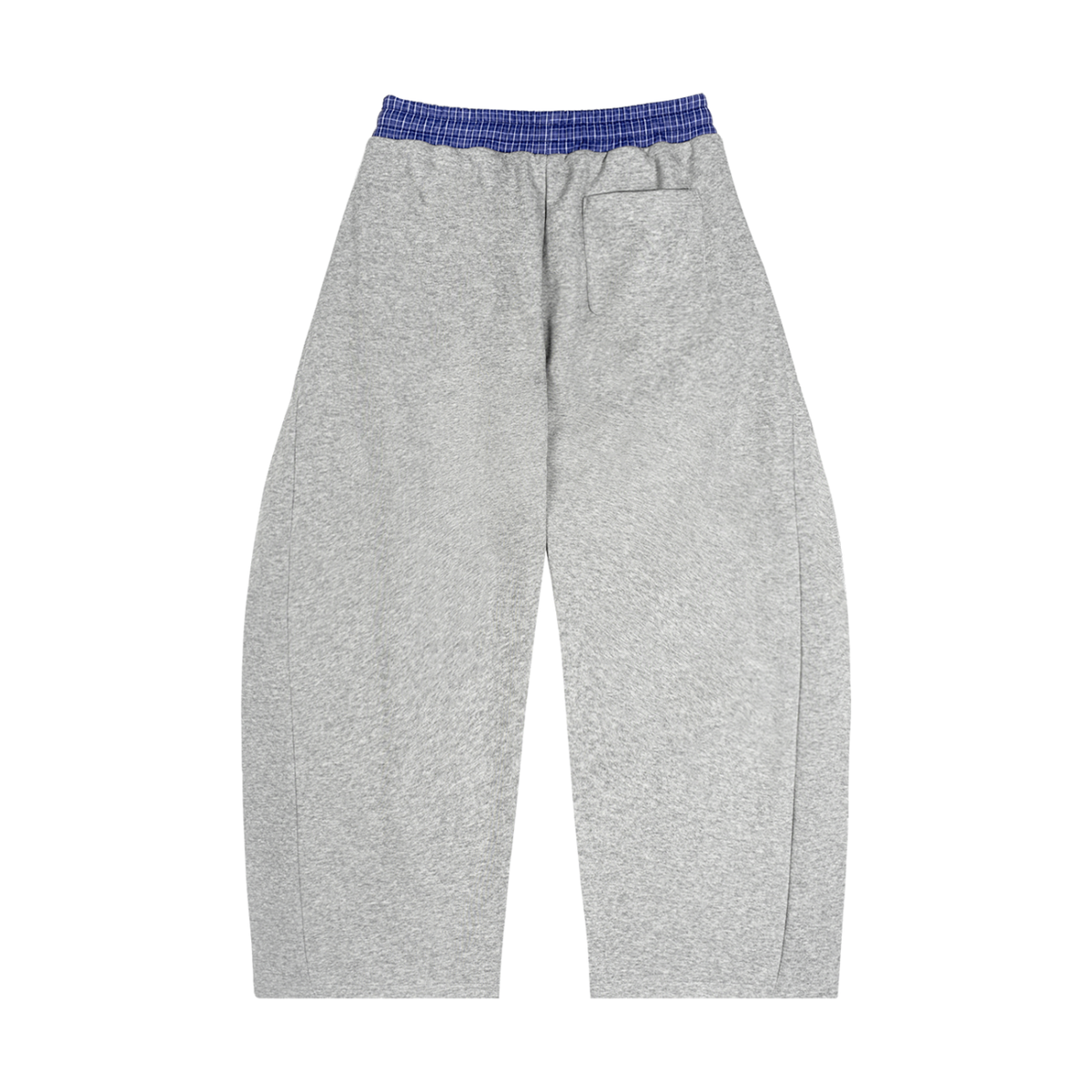 Rifted Plaid Waistband Barrel Sweatpants