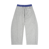 Rifted Plaid Waistband Barrel Sweatpants