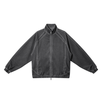 Rifted Unisex Vintage Wash Full Zip Mesh Jacket