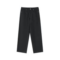 Rifted Heavyweight Cotton Straight-Leg Pants