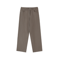 Rifted Heavyweight Cotton Straight-Leg Pants