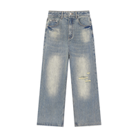 Rifted Vintage Wash Distressed Denim Jeans