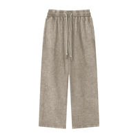 Rifted Snow Washed Straight Leg Pants
