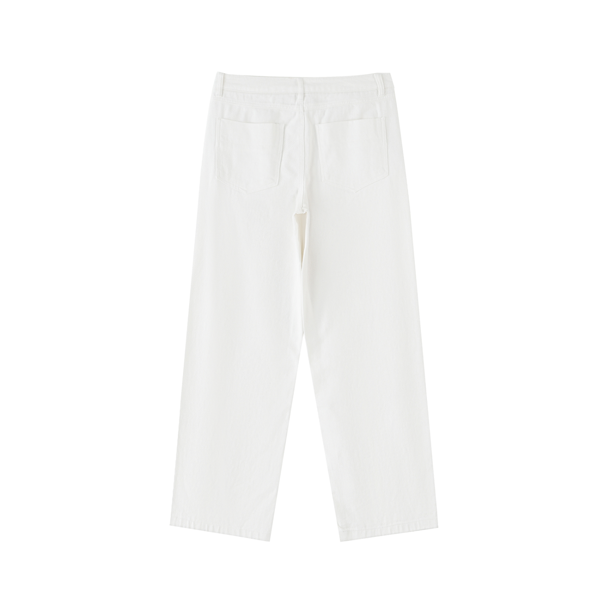 Rifted Heavyweight Cotton Straight-Leg Pants