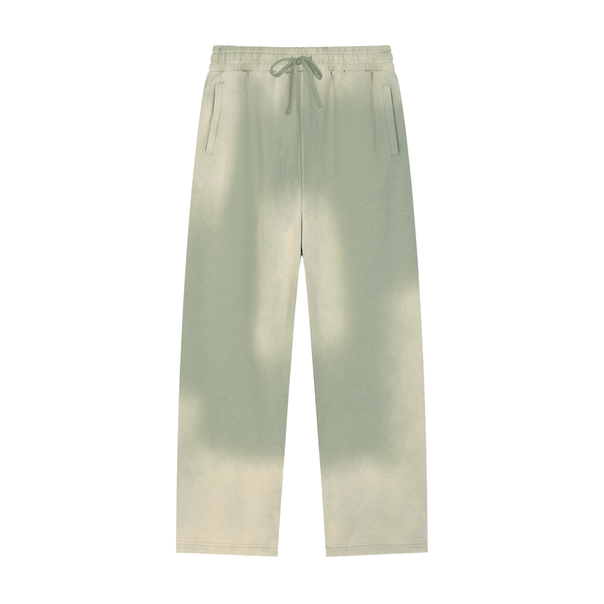 Rifted Sun Fade Raw Edge Straight-Leg Sweatpants