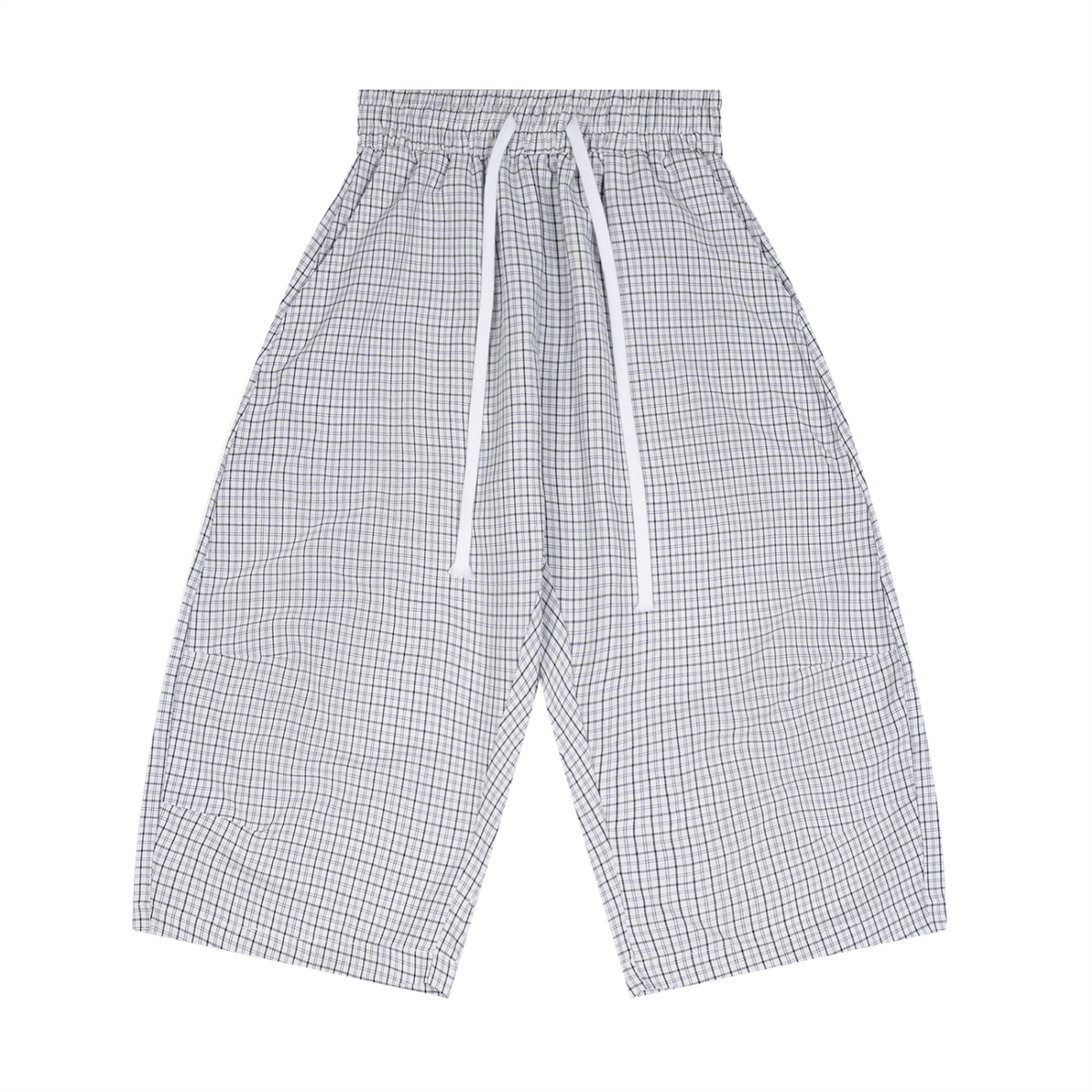 Rifted Unisex Plaid Loose Capri Shorts