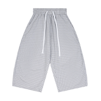 Rifted Unisex Plaid Loose Capri Shorts