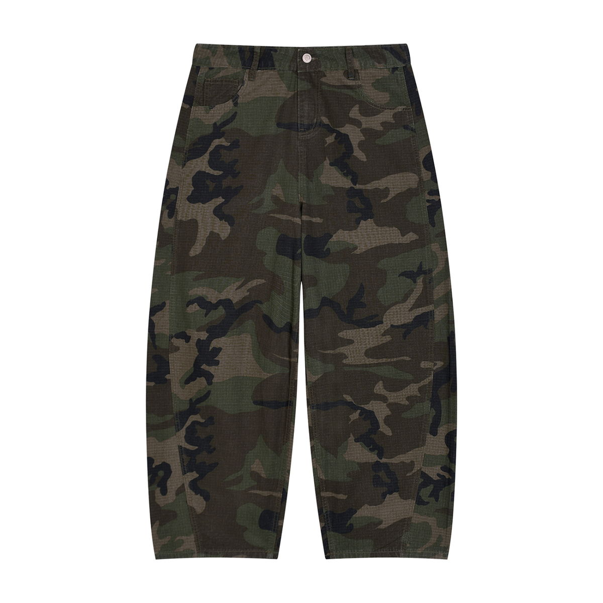 Rifted Men’s Camo Barrel Leg Cargo Pants