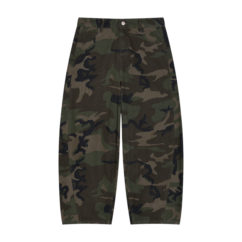 Rifted Men’s Camo Barrel Leg Cargo Pants
