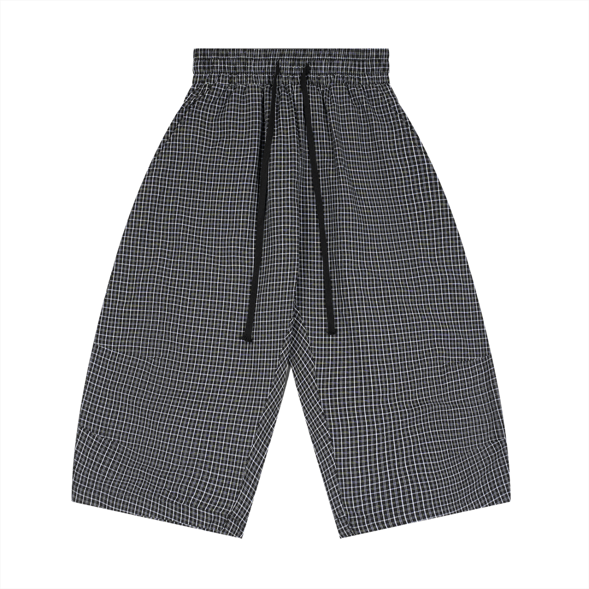 Rifted Unisex Plaid Loose Capri Shorts
