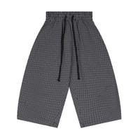 Rifted Unisex Plaid Loose Capri Shorts