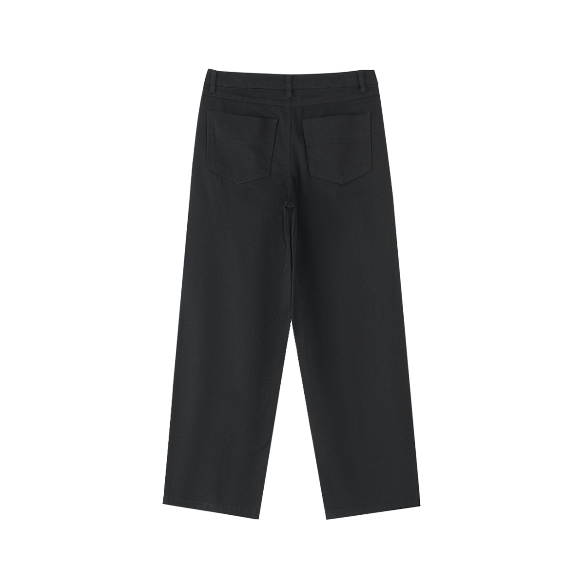 Rifted Heavyweight Cotton Straight-Leg Pants