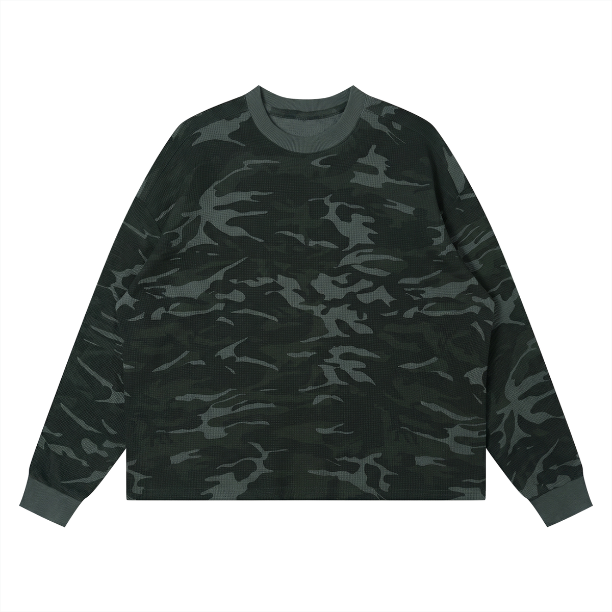 Rifted Unisex Waffle Boxy Long Sleeve T-Shirt
