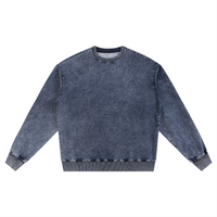 Rifted Snow Wash Oversized Crewneck Sweatshirt