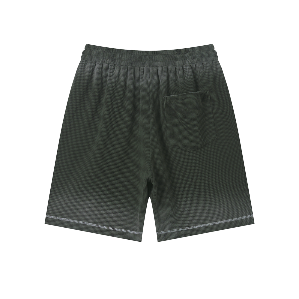 Rifted Unisex Sunfade Waffle Raw Hem Shorts