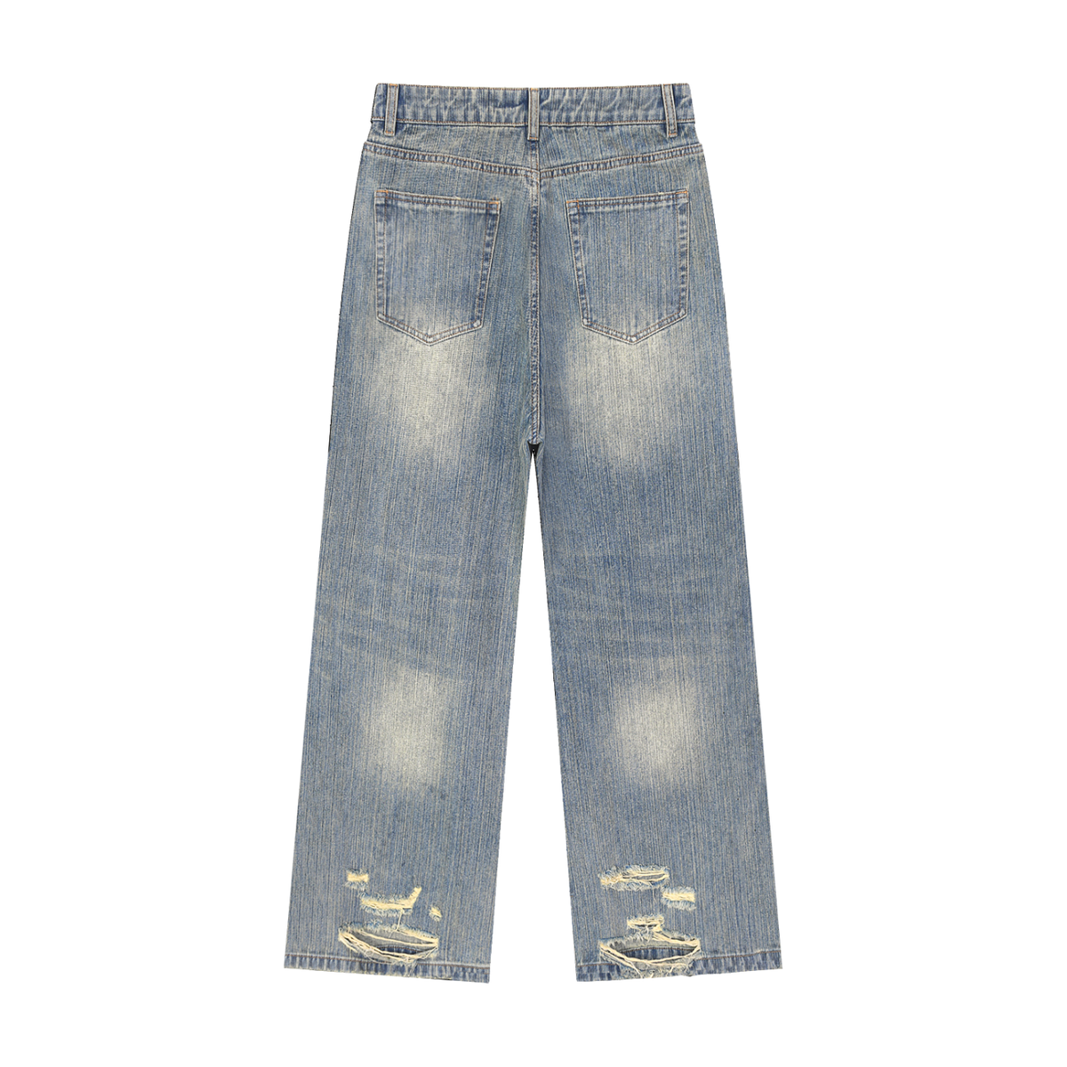 Rifted Vintage Wash Distressed Denim Jeans