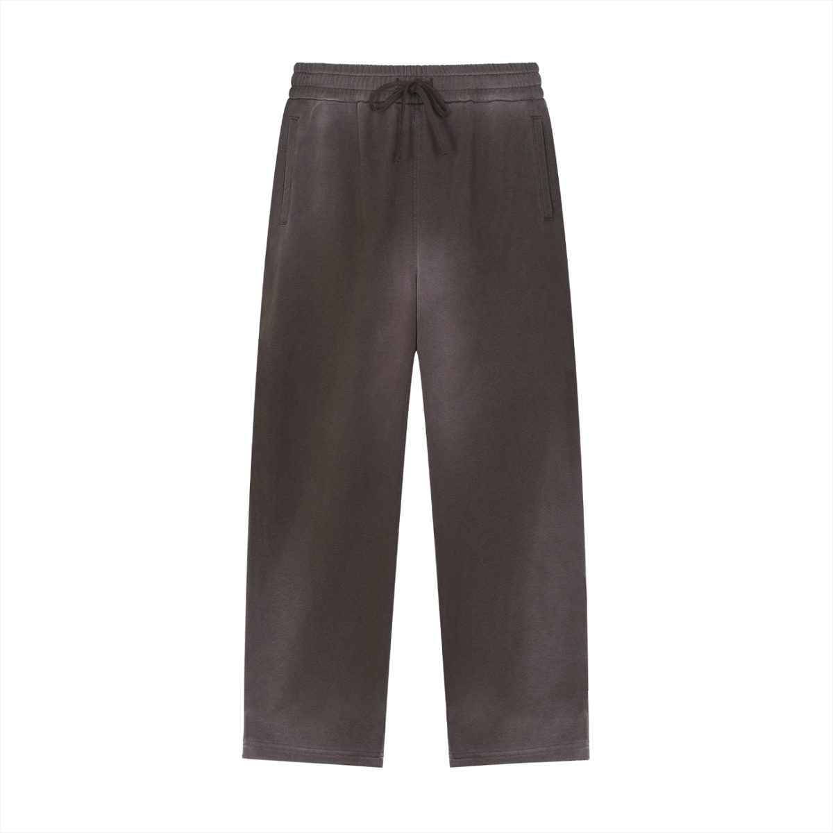 Rifted Sun Fade Raw Edge Straight-Leg Sweatpants
