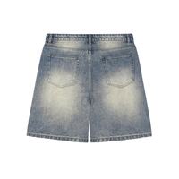 Rifted Faded Distressed Baggy Denim Shorts