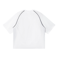 Rifted Contrast Piping Panel Raglan T-Shirt