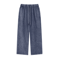 Rifted Snow Washed Straight Leg Pants