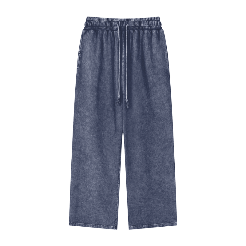 Rifted Snow Washed Straight Leg Pants
