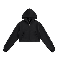 Rifted Women's Essential Cropped Zip-Up Hoodie