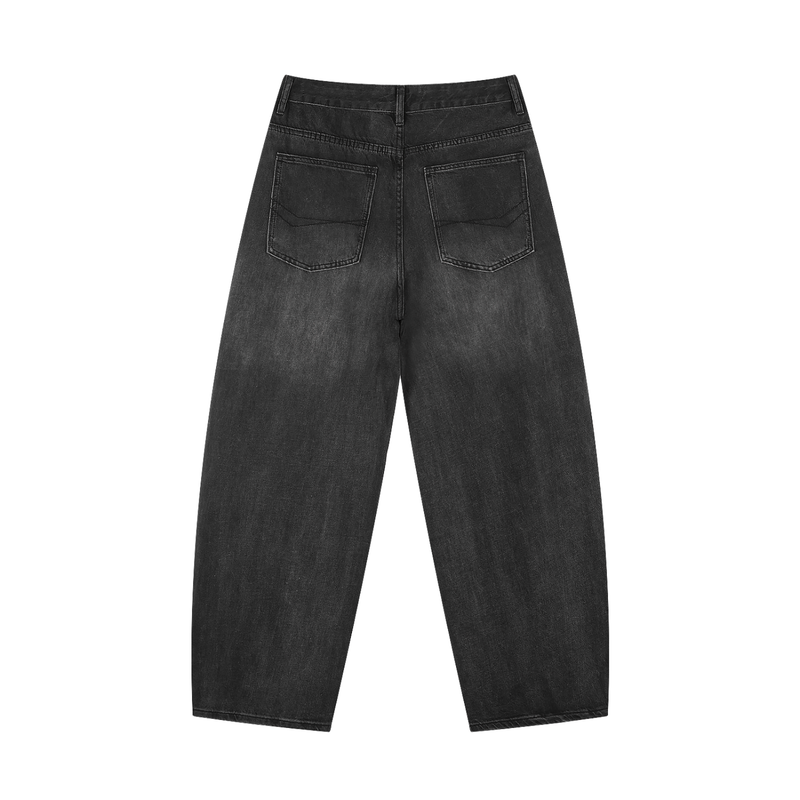Rifted Men's Sun Fade Vintage Wash Barrel Leg Jeans