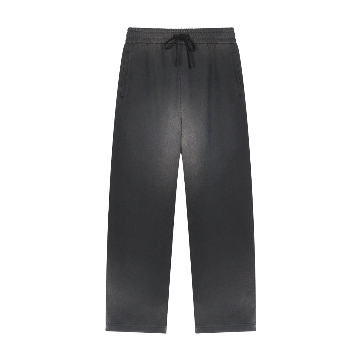 Rifted Sun Fade Raw Edge Straight-Leg Sweatpants