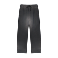 Rifted Sun Fade Raw Edge Straight-Leg Sweatpants