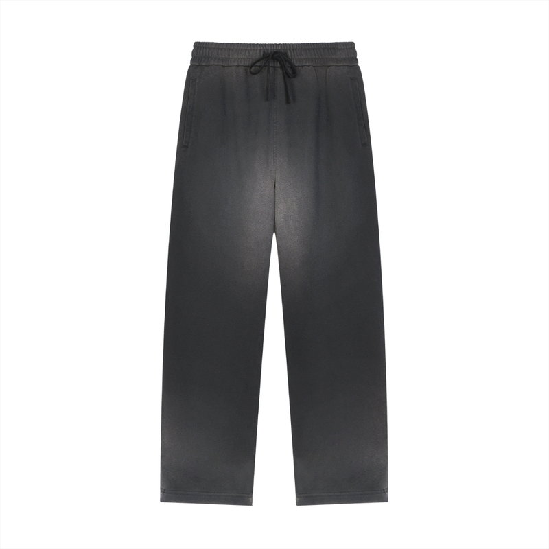 Rifted Sun Fade Raw Edge Straight-Leg Sweatpants