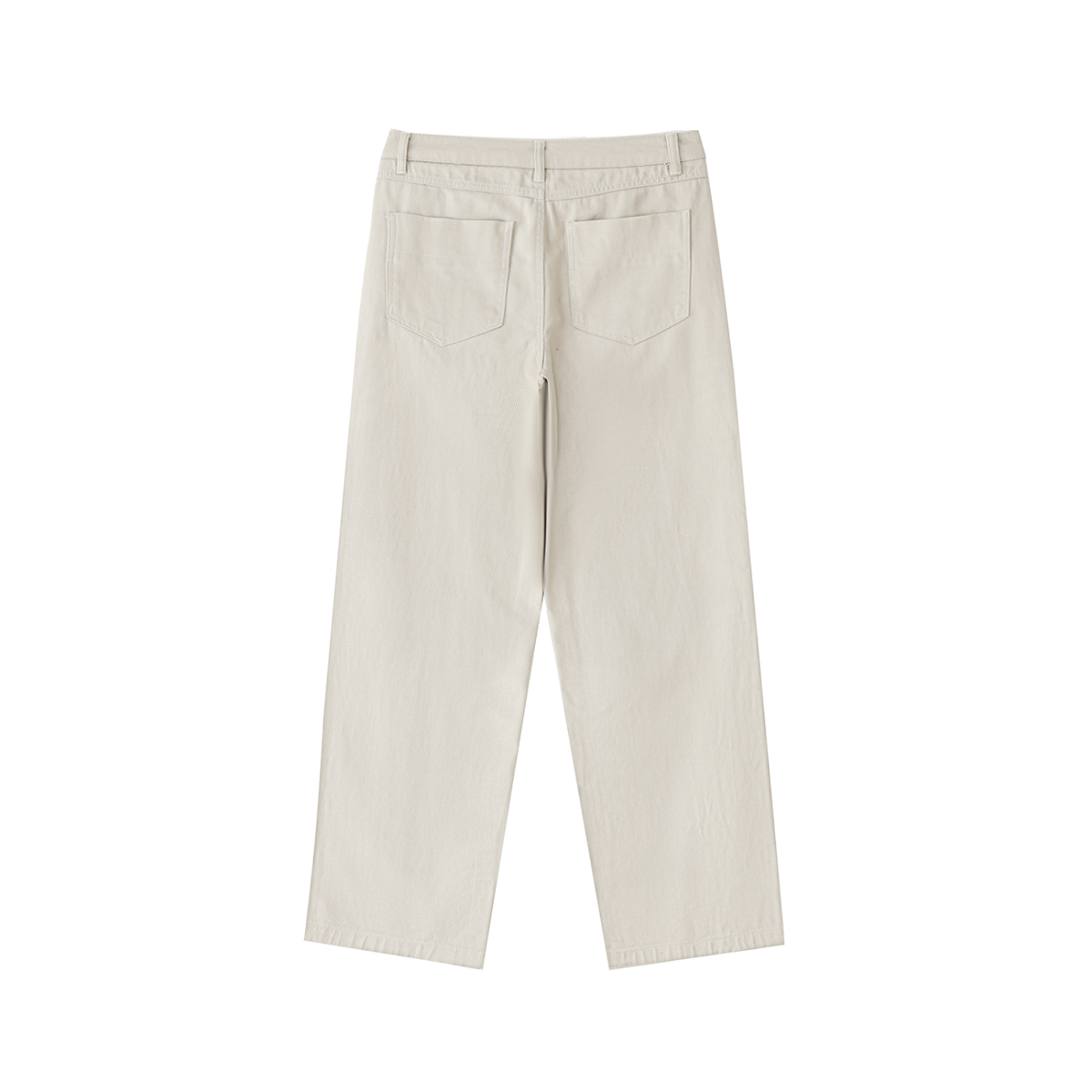 Rifted Heavyweight Cotton Straight-Leg Pants