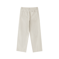 Rifted Heavyweight Cotton Straight-Leg Pants