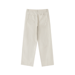 Rifted Heavyweight Cotton Straight-Leg Pants
