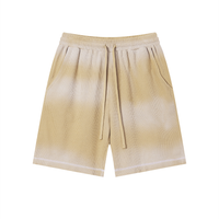 Rifted Unisex Sunfade Waffle Raw Hem Shorts
