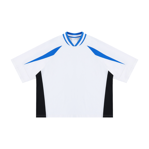 Rifted Unisex Oversized Color Block V-Neck T-Shirt