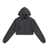 Rifted Women's Essential Cropped Zip-Up Hoodie
