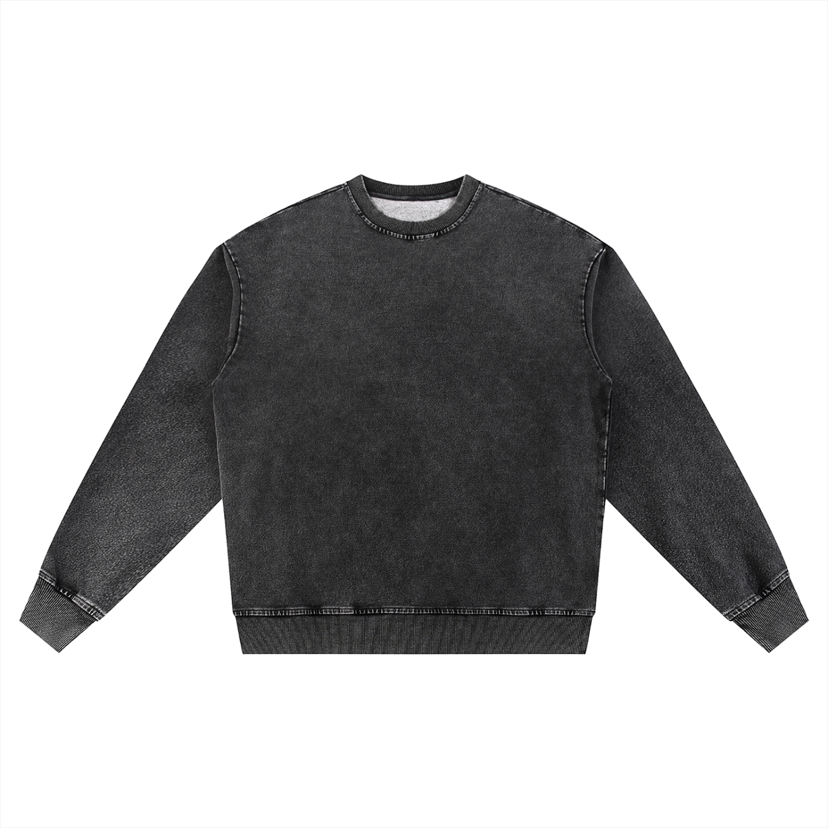 Rifted Snow Wash Oversized Crewneck Sweatshirt