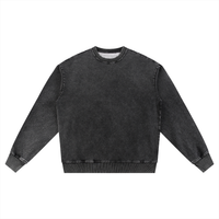 Rifted Snow Wash Oversized Crewneck Sweatshirt