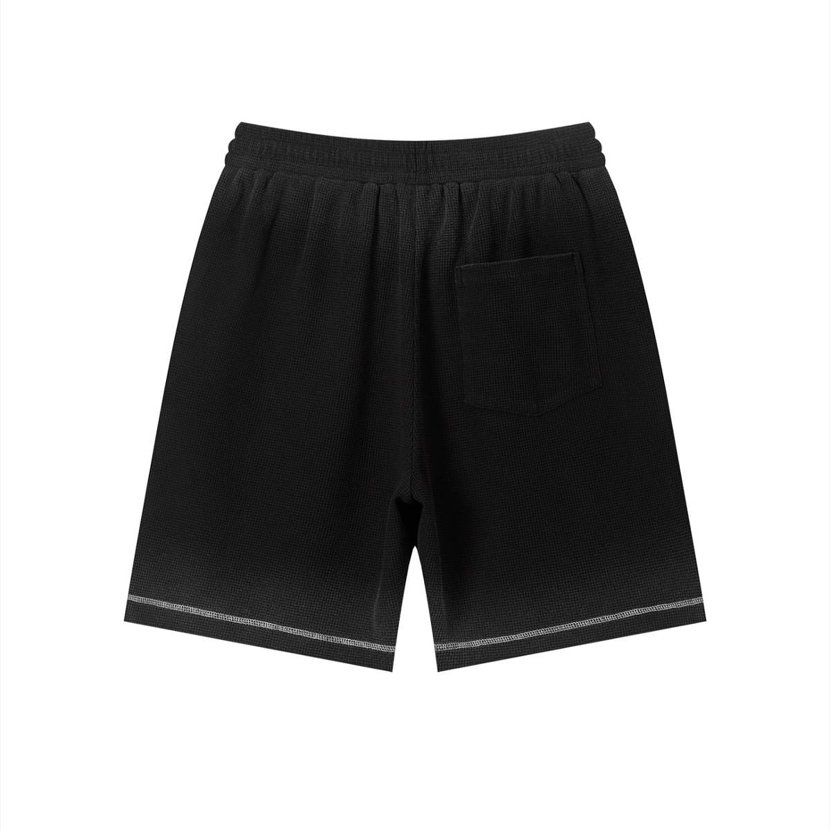 Rifted Unisex Sunfade Waffle Raw Hem Shorts