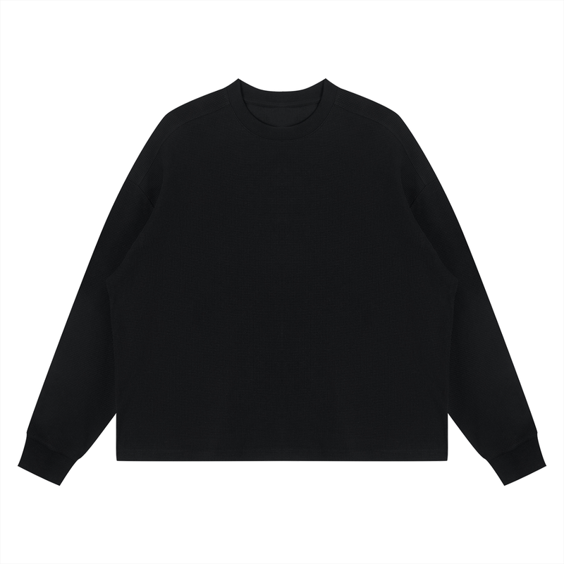 Rifted Unisex Waffle Boxy Long Sleeve T-Shirt