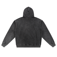 Rifted Snow Wash Oversized Zip-Up Hoodie
